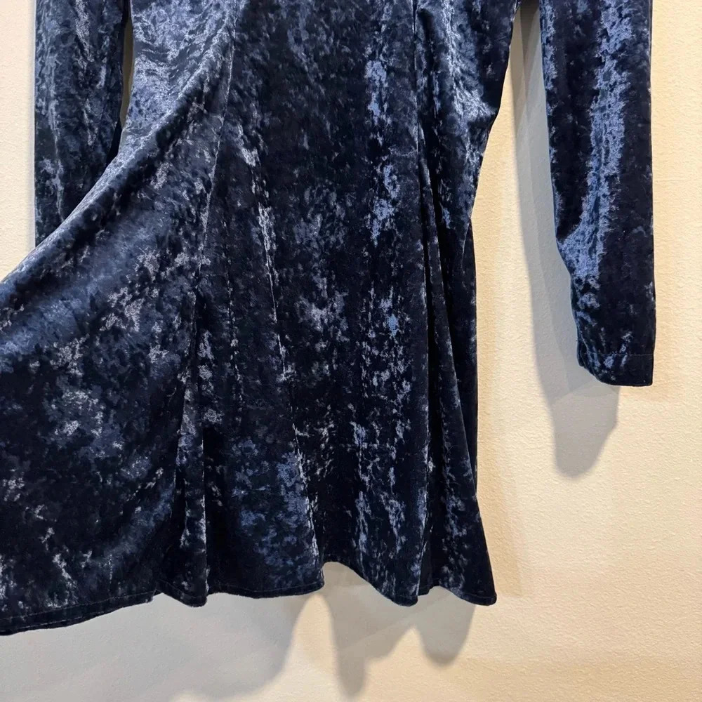 Jamie Brooke Vtg 90s Grunge Crushed Velvet Dress Size L Witchy Elegant - Picture 5 of 7
